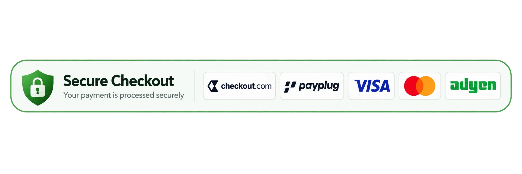 Secure checkout and payment methods